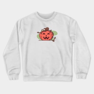 Welcoming Halloween Pumpkin Crewneck Sweatshirt